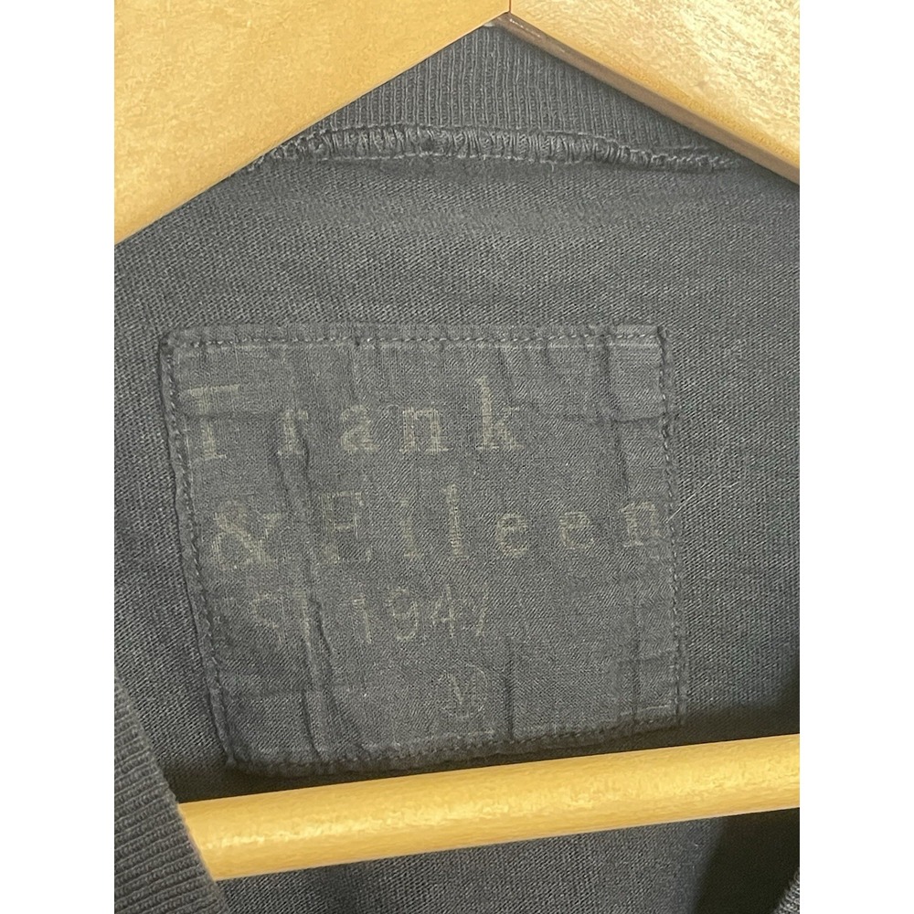 FRANK & EILEEN Theo Perfect Tee Black Raw Hem 100% Cotton M - Picture 9 of 13